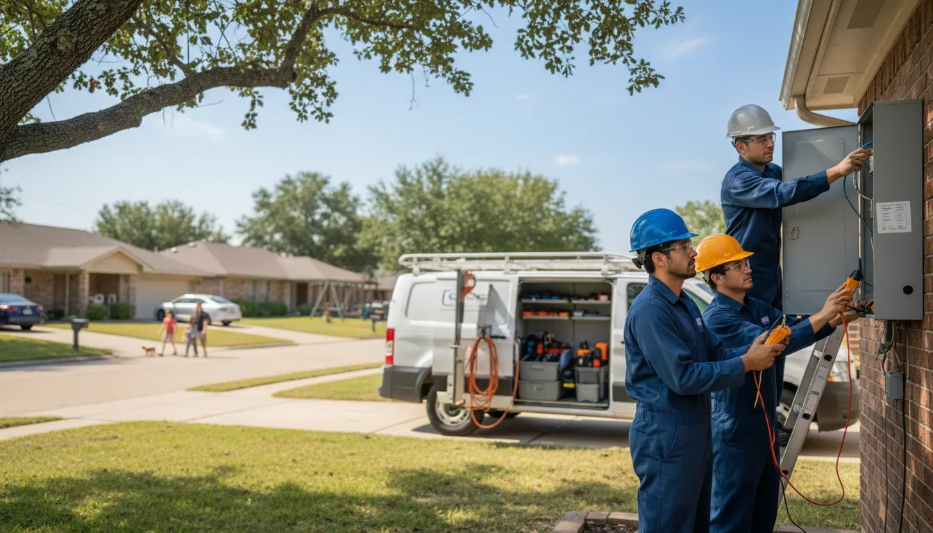 Certified electrician providing emergency electrical services in Alleene, AR